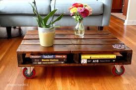 We love this pallet coffee table that is made using only three wood pallets. 10 Ideas For Pallet Coffee Table For Living Room
