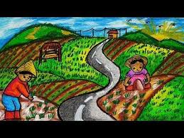 Penting 25 gambar pemandangan sawah dan petani via bungamaward.blogspot.com. Cara Menggambar Pemandangan Sawah Dan Gunung Orang Petani Youtube Gambar Lanskap Cara Menggambar Pemandangan