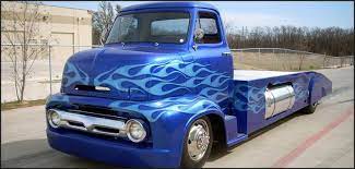 53 Ford Cab Over - Nice Flames Cool Trucks Classic Cars Trucks Cab Over