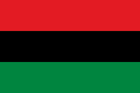 Red black and green flag background. Pan African Flag Wikipedia