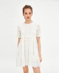 Embroidered Dress With Tassels Mini Dresses Trf Zara Serbia Boutique Dresses Summer Embroidered Dress White Embroidered Dress