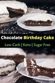 Easy Keto Chocolate Birthday Cake Low Carb Sugar Free Recipe Ketovale Recipe Low Carb Cake Sugar Free Recipes Birthday Cake Chocolate