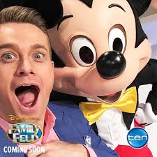 Mickey Mouse has been taking photos backstage with Grant! Are you excited  about the upcoming #DisneyFamilyFeud special? 6pm tomorrow