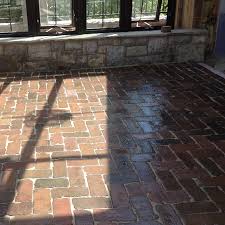 Stone greenhouse flooring this is a permanent greenhouse flooring option. Brick Paver Greenhouse Floor 90 Degree Herringbone Patter Flickr