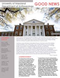 Anth good news spring 2015 by UMD College of Behavioral & Social Sciences