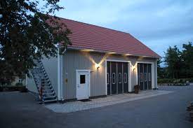 Dubbelgarage Med Loft Maskinhall Verkstad Gor Det Sjalv Byggsats Lundqvist Travau Loft Dromgarage Dromhem