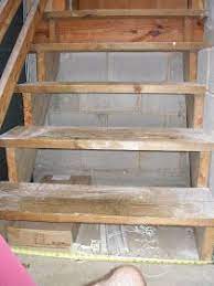 Bright As Yellow How To Add Risers To Your Stairs Basement Stairs Stair Remodel Basement Stairs Remodel