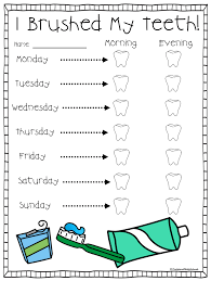 Tooth Brushing Chart For Kids