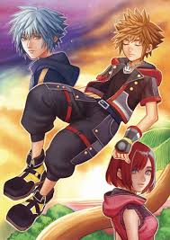 Everyone else is hanging out with friends on the at the end of the game, both sora and riku seem to be traveling worlds themed off modern day civilization, but it's important to note that they aren't in. Kh3 Media Sora Riku And Kairi Kingdom Hearts Iii Fanart By Fishiebug On Twitter Kingdomhearts