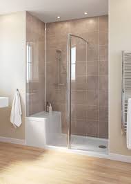 In narrow showers, prioritize a chair model that folds up against the wall. Seated Shower Tray And Walk In Lakes Showering Spaces