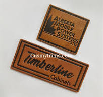 Custom leather labels & tags with logos for clothing brands