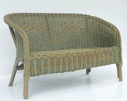 H) mavery patina oak finish dining chair with cross back and woven seat (set of 2) (19 in. English Wicker Garden Child S Settee Bench Or Seat By Lloyd Loom At 1stdibs
