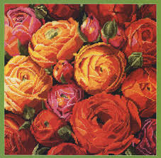 Love coffee and cross stitch pattern a freebie cross stitch pattern was on the agenda, so here it is. Kooler Design Studio Ranunculus Flowers Cross Stitch Pattern 123stitch