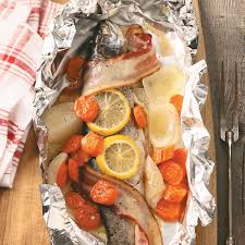 grilled cfire trout dinner recipe