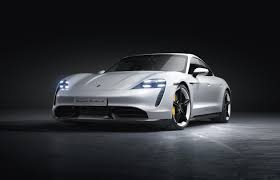 Porsche Taycan Electric Car 4k Wallpaper Hdwallpaper Desktop In 2020 Porsche Taycan Electric Sports Car Electric Cars