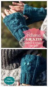 Thanks to my friends at lion brand yarn for sponsoring this free crochet mittens pattern and enabling more free patterns on make & do crew! Knit Owl Fingerless Gloves Free Knitting Patterns Knitting Pattern