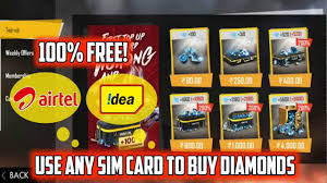 Use our latest #1 free fire diamonds generator tool to get instant diamonds into your account. How To Purchase Diamonds In Freefire Using Sim Cards Balance 100 Working Method Free Fire Youtube