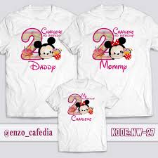 Custom couple atau jika ingin menggunakan desainmu sendiri, silahkan konsultasikan. Baju Kaos Couple Keluarga Kaos Family Ulang Tahun Desain Kaos Tsumtsum Nw 27 Gratis Ganti Nama Shopee Indonesia