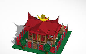 'rumah besar') adalah rumah adat minangkabau. Rumah Minagkabau Adat Tradisional Melayu Tinkercad