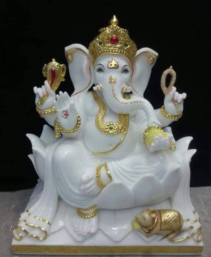 ​1 Feet Small Marble Ganesh Murti product image