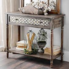 Distressed Rustic Mirrored Console Table Kirklands Kirkland Home Decor Mirrored Console Table Home Decor