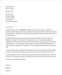 Learn to create a personalized application letter for teacher job for fresher using the sample template. Free 8 Cover Letter Samples For Teachers In Pdf Ms Word