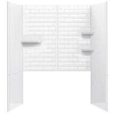 The average cost to replace the tub surround with cultured marble. 4x8 Subway White Gloss Shower Panels 6 Piece Ella Wall Surround Kit