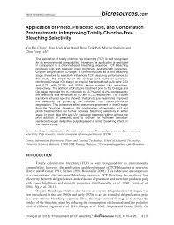 Over a decade of experience in plastic products. Pdf Application Of Photo Peracetic Acid And Combination Pre Treatments In Improving Totally Chlorine Free Bleaching Selectivity