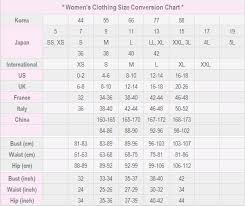 Womans Clothing Size Conversion Chart Clothing Size Chart