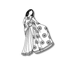 Saree not Sorry Sticker (B&W)