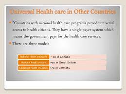 List of the pros of health insurance across state lines. Universal Health Care In The United States