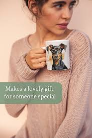 Hund Kunstwerk Aquarell Deutscher Pinscher 11oz Tasse