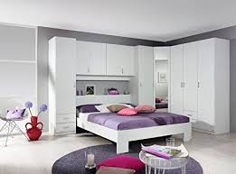 Zudem kannst du schrankmodelle in den farben blau, braun, grau, lila, natur, rot, schwarz, silber und weiß bestellen. Schlafzimmer Schlafzimmermobel Set Schlafzimmereinrichtung 4 Teilig Spiegel Bettbrucke Bett Eckschrank Drehturenschrank Alpinweiss Amazon De
