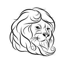 Clipart Bild Hand Zu Zeichnen Lowenkopf