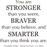 Check spelling or type a new query. Pooh Quotes Are You Stronger Quotesgram