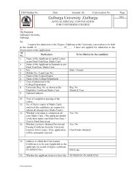Convocation Certificate From Gulbarga University 2020 2021 Student Forum Mu begins online application for ug courses today, 24th july 2020.