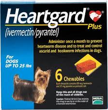 Heartgard Plus Chewable Tablets For Dogs Up To 25 Lbs 12 Treatments Blue Box