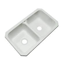 0 hole double bowl kitchen sink