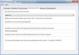 But when installshield is used, the command line parameters have to be passed to the installshield installer exe file. How To Pass Command Line Parameter For Prerequisite Community