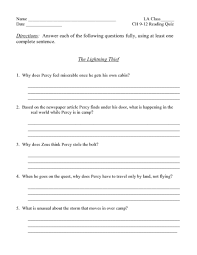 The more questions you get correct here, the more random knowledge you have is your brain big enough to g. Lightning Thief Lesson Plans Worksheets Reviewed By Teachers