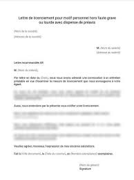 Check spelling or type a new query. Lettre De Licenciement Dispense Preavis Document Et Modele A Telecharger