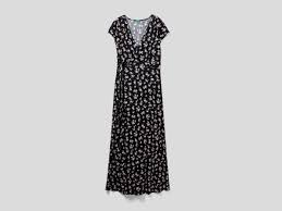 Black and white floral pattern. Floral Pattern Long Dress