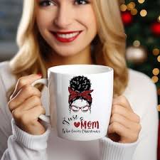 Christmas Messy Bun Mom, Mom Life Kid Life Svg, Christmas Messy Bun Mom,  Messy Bun With Headband, Buffalo Plaid Glasses Svg