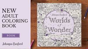 Forest fairy with wings in flower for adult anti stress coloring. New Colouring Book Worlds Of Wonder Youtube