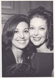Here is Marlo Thomas with her glamorous Godmother, Loretta Young in 1973.