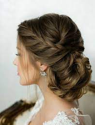 French Side Wavy Bride Hairstyle Bridal Hair Updo Long Hair Styles Bride Hairstyles For Long Hair