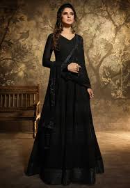 Black Jennifer Winget Designer Anarkali Kurta Black Anarkali Indian Gowns Dresses Designer Anarkali