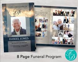 See more ideas about memorial service program, memorial service, program design. Funeral Program Template 8 Page Program Obituary Template Etsy