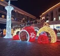 Bulk buy LED 3D red arch ball motif light supplier - lighting