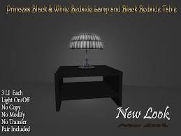 There are 1442 bedside table pair for sale on etsy, and they cost 305,54 $ on average. Second Life Marketplace Princess Black White Bedside Lamp Black Bedside Table Pair